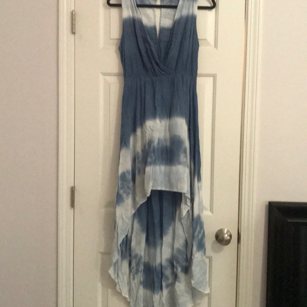 Tie dye high low dress